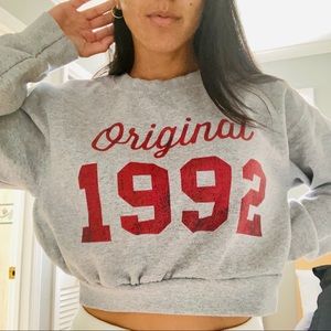 1992 Cropped Crew Neck Sweatshirt